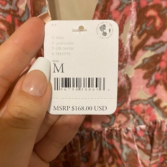 🎉NWT🎉 FREE PEOPLE All The Time Velvet Mini Dress size M - Picture 7 of 12